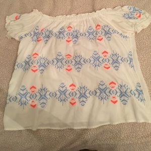 Super fun off the shoulder top